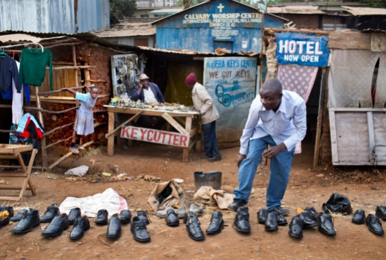 Kibera, the largest slum in Africa.